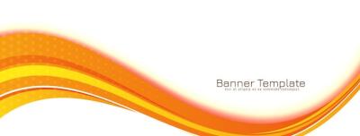 Yellow and Orange Color Wave Style Banner Design – Free Download