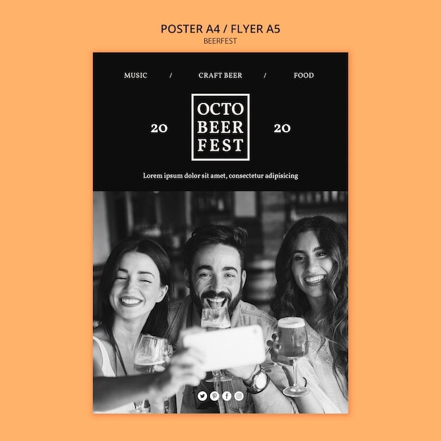 Octobeerfest Poster – Free Download for PSD Templates