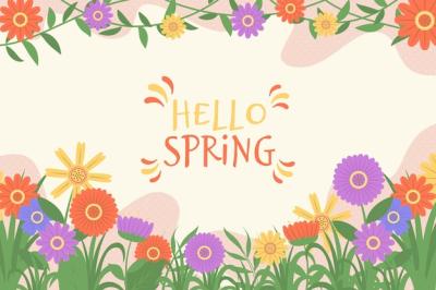 Illustrated Floral Spring Background – Free Stock Photo, Download Free