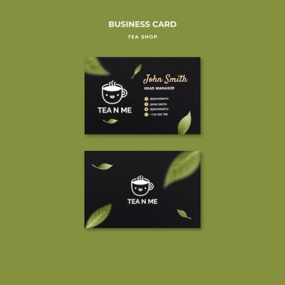 Local Tea Shop Business Card Design Template – Free Download