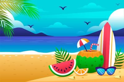 Vibrant Gradient Summer Background – Free Download