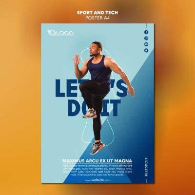 Sport & Tech Poster Template Theme – Free Download