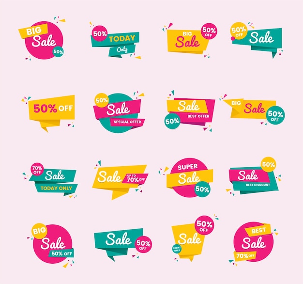 Sale Badge Vector Design Set – Free Download