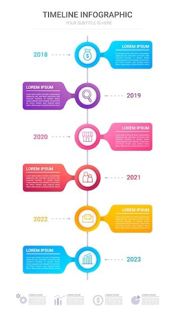 Gradient Timeline Infographic for Presentation – Free Download