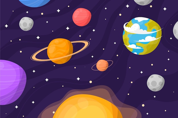 Cartoon Galaxy Background – Free Download