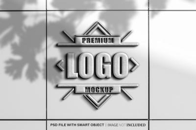 Professional Silver 3D Logo Mockup PSD – Free Download