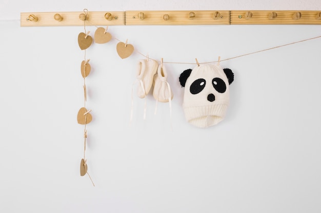 Baby Clothes and Heart Decorations – Free Download Stock Photos