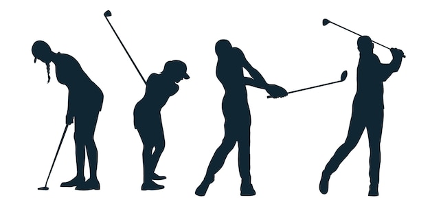 Hand Drawn Golfer Silhouette – Free Download