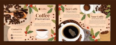 Hand Drawn Coffee Plantation Brochure – Free Download