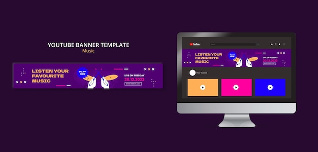 Flat Design Music Template – Free to Download