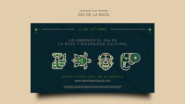 Dia de la Raza Celebration Social Media Cover Template – Download Free Stock Photo