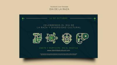 Dia de la Raza Celebration Social Media Cover Template – Download Free Stock Photo