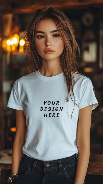 White Blank T Shirt Mockup – Free Download