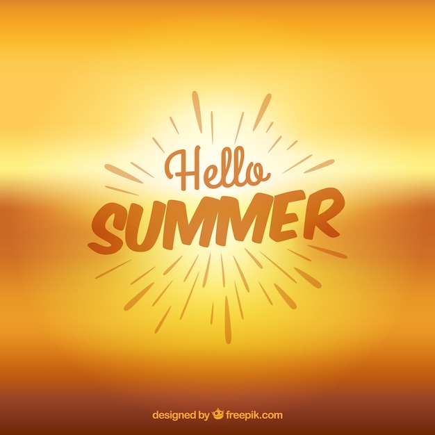 Hello Summer with Blurred Background – Free to Download Free Stock Photo