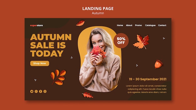 Autumn Summer Sale Web Template – Free Download