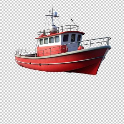 Wooden Fishing Boat Isolated on White Background – Free Download