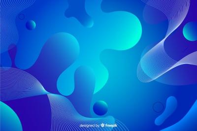 Blue Colorful Gradient Liquid Shapes Background – Free to Download