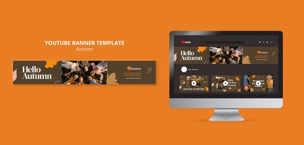 Autumn Flat Design Template – Free Download