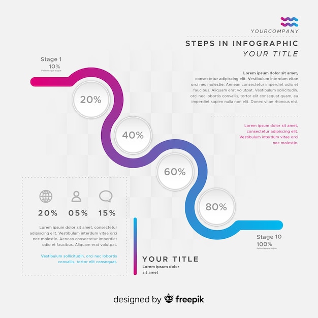 Colorful Flat Infographic Steps Concept – Free Download, Free Stock Photo