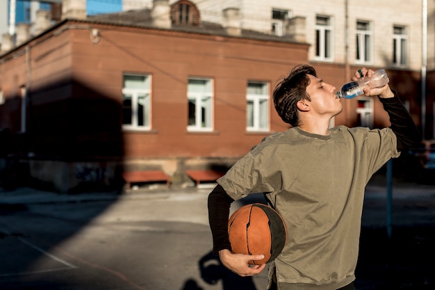 Basketball Player Hydrating – Free to Download