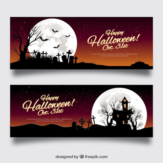 Halloween Landscape Banners – Free Download