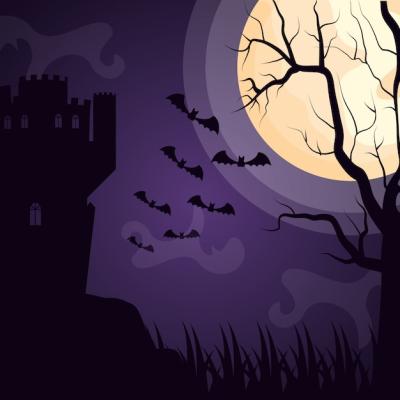 Dark Castle with Flying Bats – Free Download