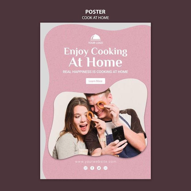 Cooking at Home Poster Template – Free Download