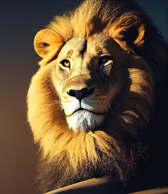 Closeup Portrait of a Lion King Face – Free Stock Photo for Download