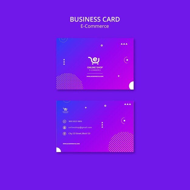 E-commerce Concept Business Card Template – Free Download