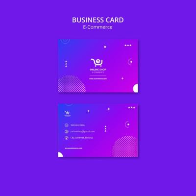 E-commerce Concept Business Card Template – Free Download