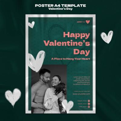 Valentine’s Day Celebration Poster Template – Download Free Stock Photo