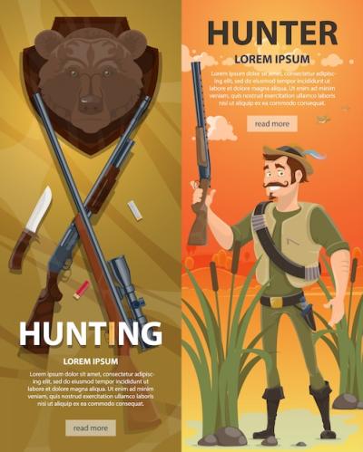 Colorful Hunting Vertical Banners – Free Download