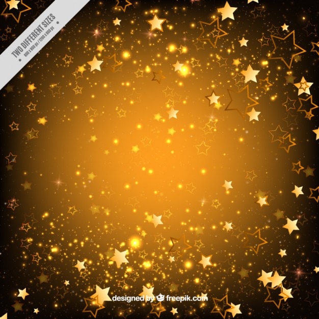 Golden Background with Stars – Free Download Stock Photo