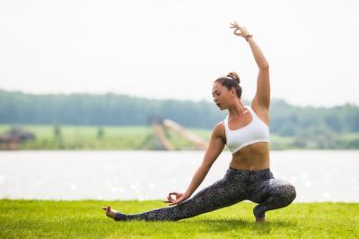 Young Woman Practicing Yoga in Morning Sunlight – Free Download