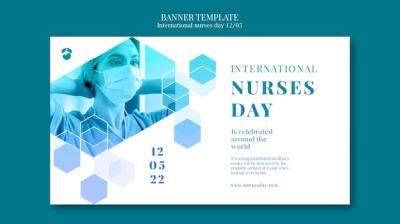 International Nurses Day Template in Flat Design – Free Download