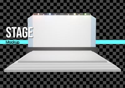 3D Stage Mockup with Dynamic Lighting – Free Download