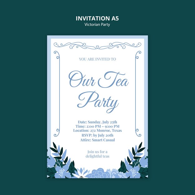 Victorian Party Template Design – Free Download