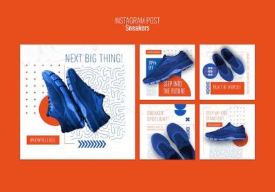 Sneakers Template Design for Stylish Branding – Download Free Stock Photo