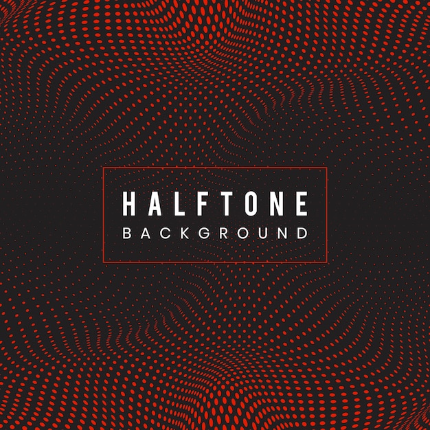 Red and Black Wavy Halftone Background Vector – Free Download