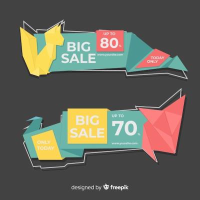 Colorful Geometric Sales Banner Pack – Free Stock Photos for Download