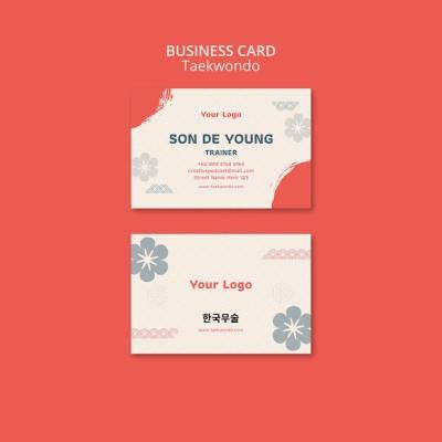 Taekwondo Practice Business Card Template – Free Download