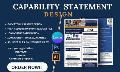 I Will Create a Winning Capability Statement for Government and Corporate Contracts Within 24 Hours