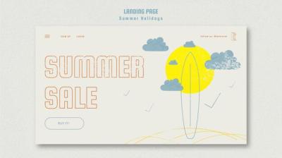 Summer Vacation Landing Page Template – Free Download