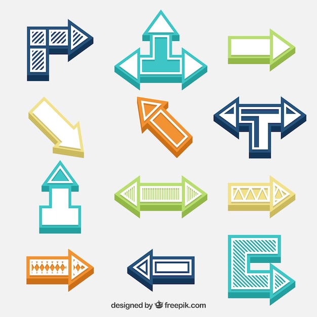 Modern Flat Arrow Collection – Free Download