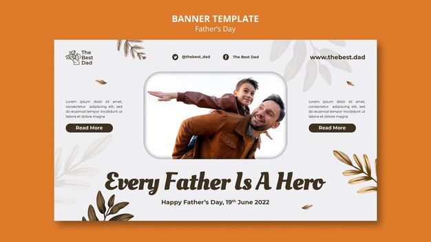 Father’s Day Banner Design Template – Free Download