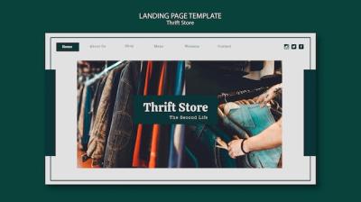 Thrift Store Template for Landing Pages – Free to Download