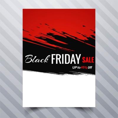 Red, Black and White Brochure Design for Black Friday – Free Download