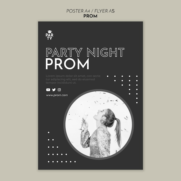 Graduation Prom Poster Template – Free Download