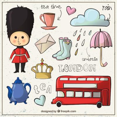 Hand Drawn London Culture Elements – Free Download