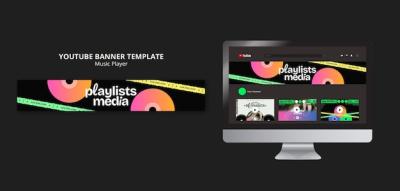 Flat Design Music Event YouTube Banner – Free Download